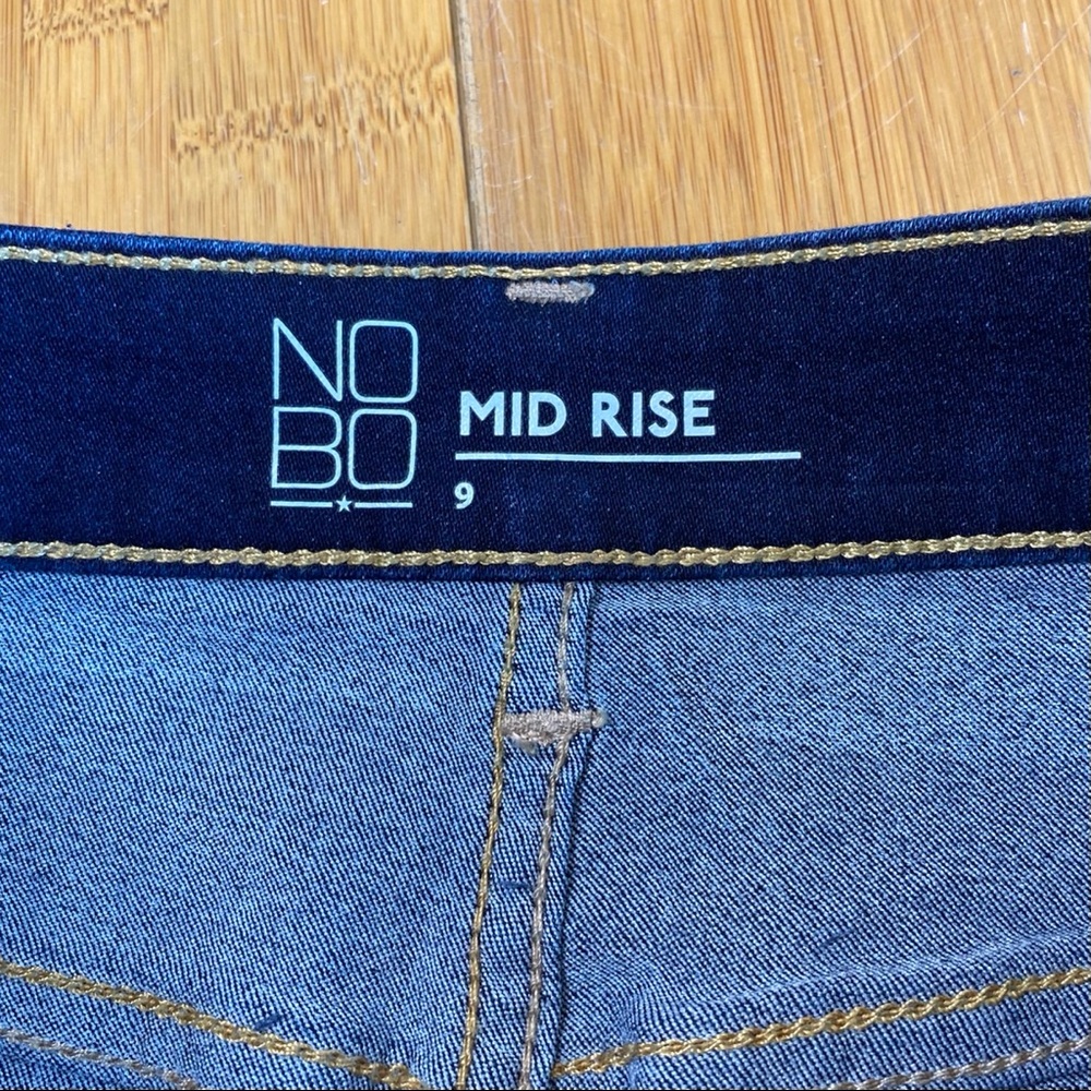 NWT No Boundaries Basic Denim Skirt Dark Enzyme 9 - Picture 3 of 5